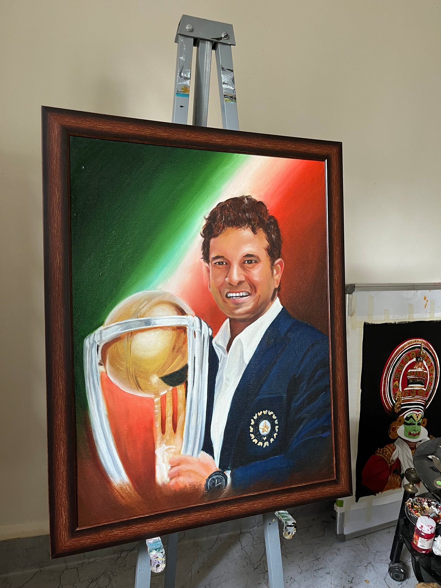 Sachin Tendulkar painting