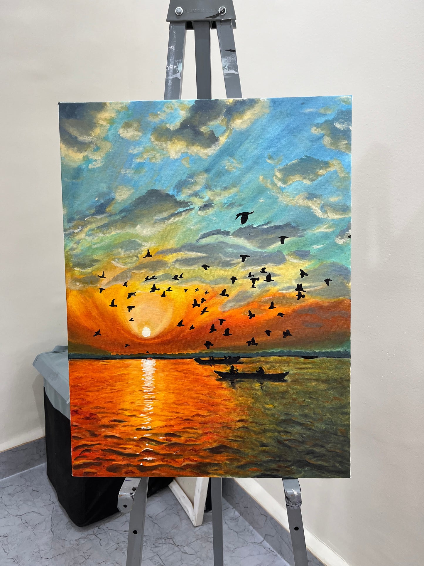 Sunset Sky Canvas Painting