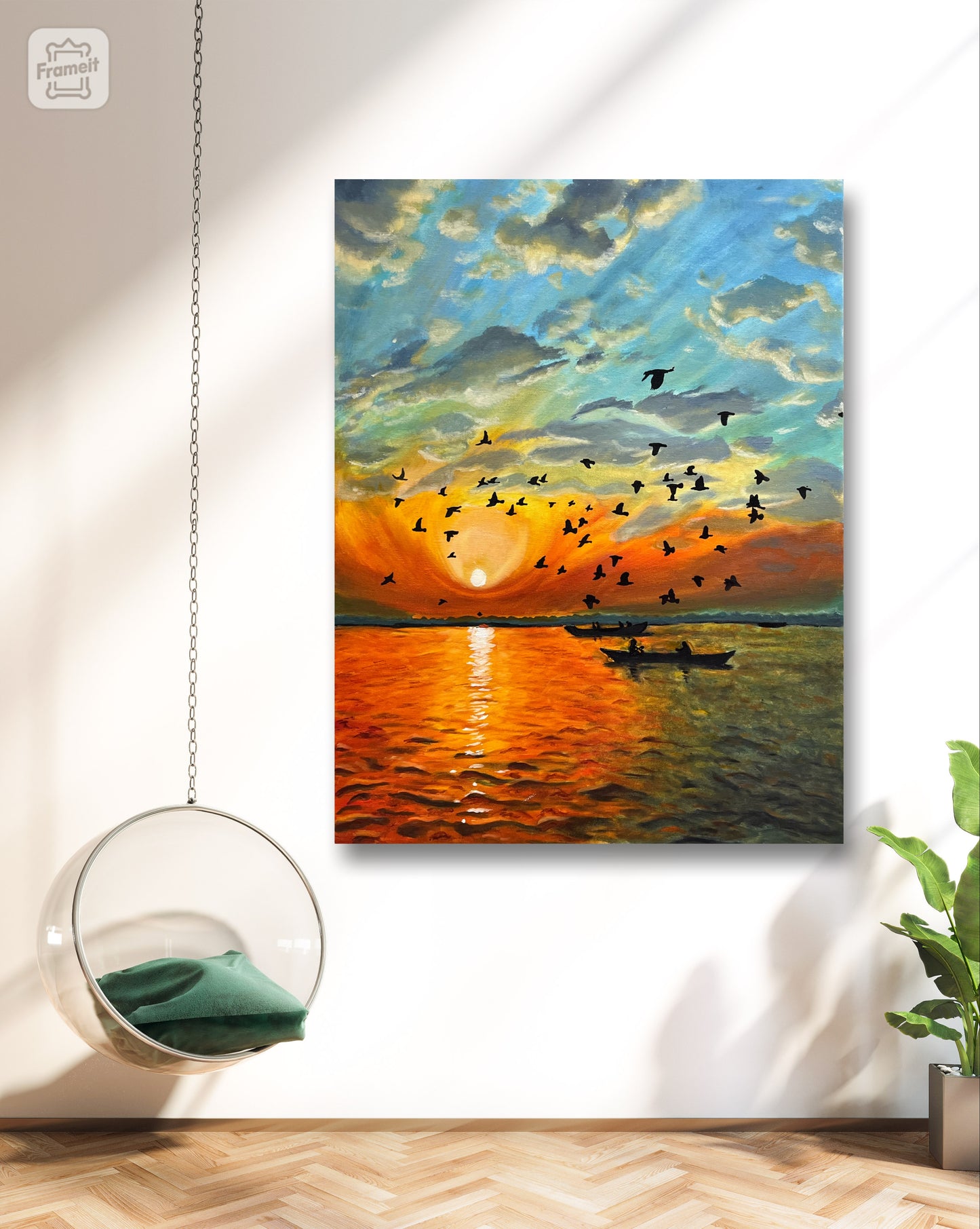 Sunset Sky Canvas Painting