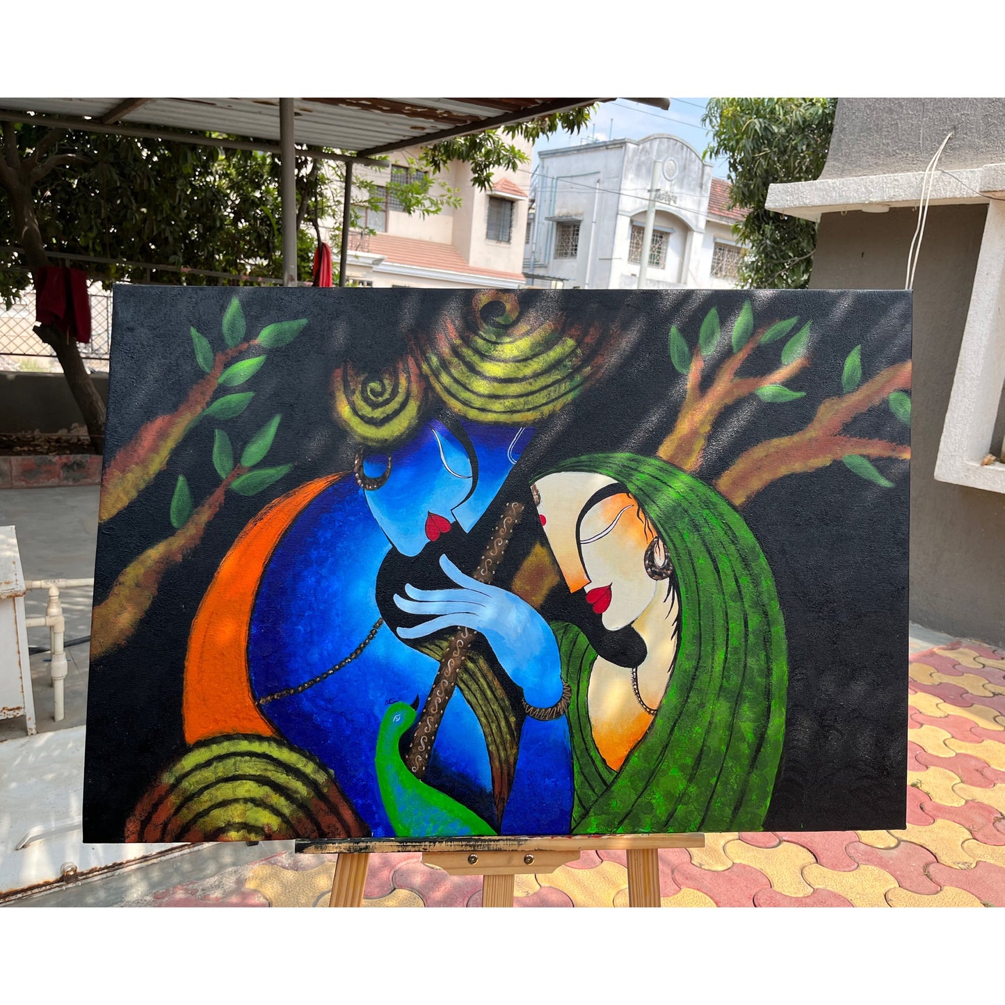 Radha Krishna Canvas Painting